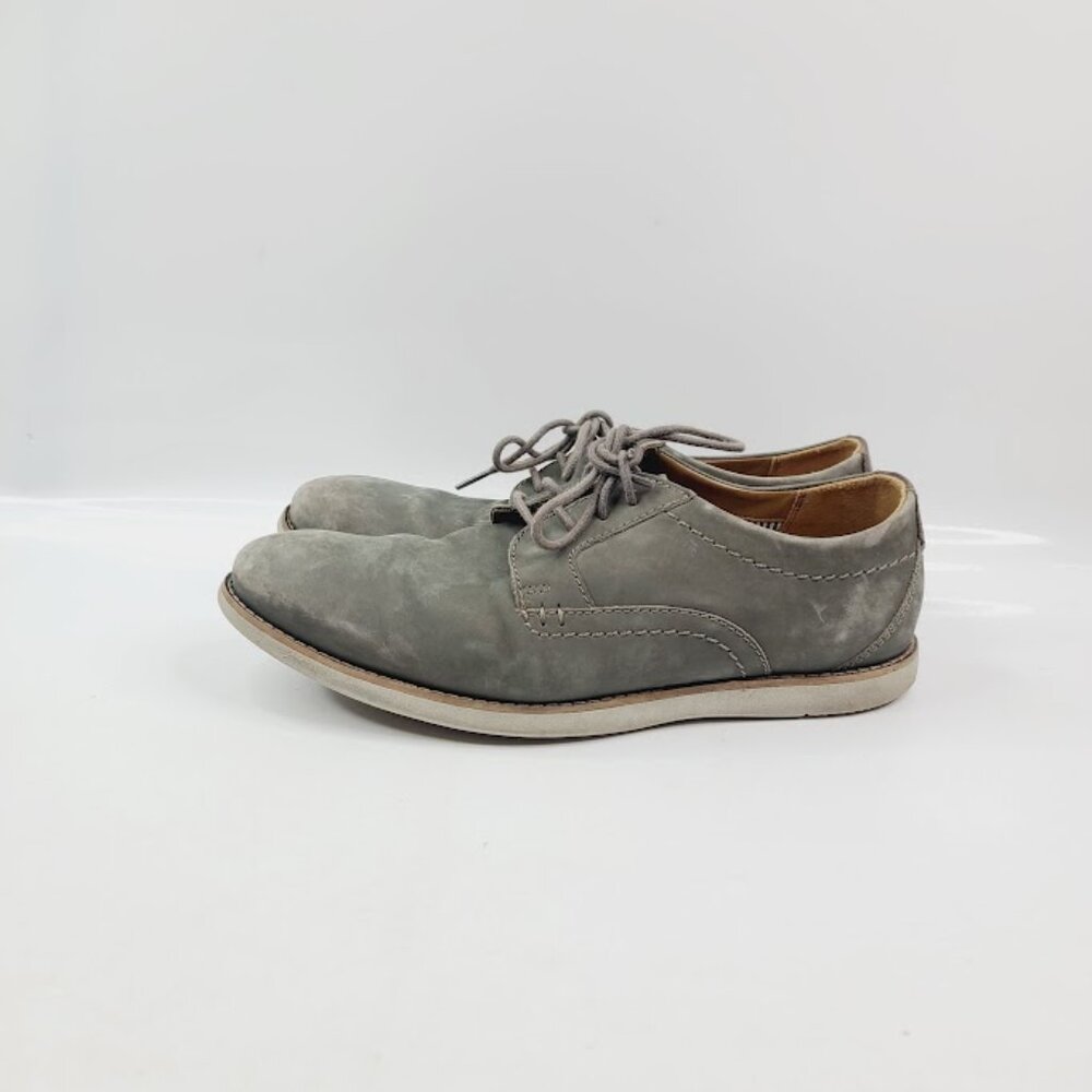 Clarks Men's Olive Green Raharto Plain Leather Lace Up Dress Oxford Shoes 8.5 - Picture 2 of 7